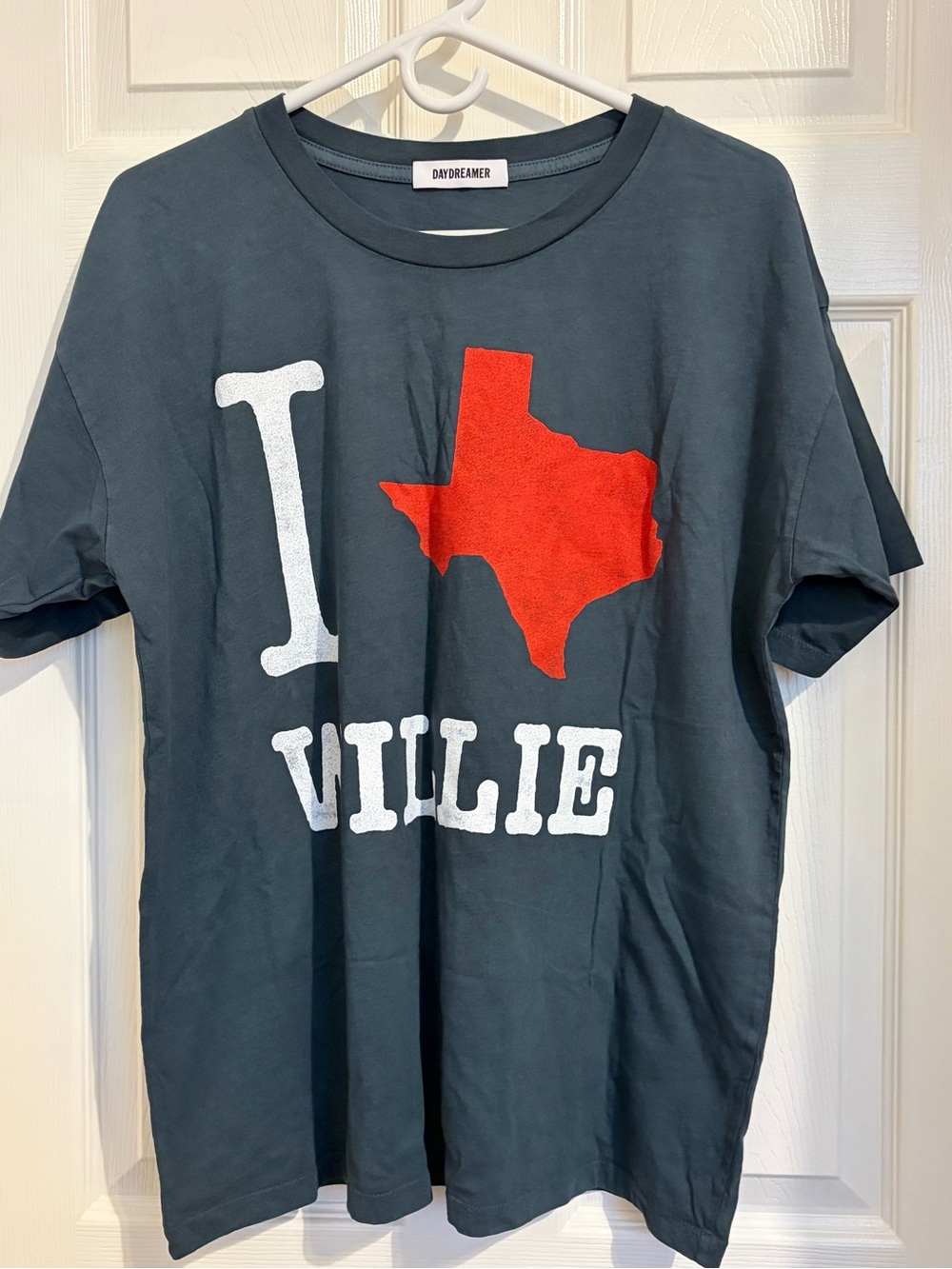 Daydreamer I Heart Willie vintage black tee red Texas oversized small